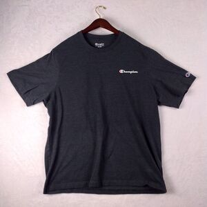 Champion Men's Graphic Tee, 2XL Charcoal Gray Embroidered Logo Crewneck
